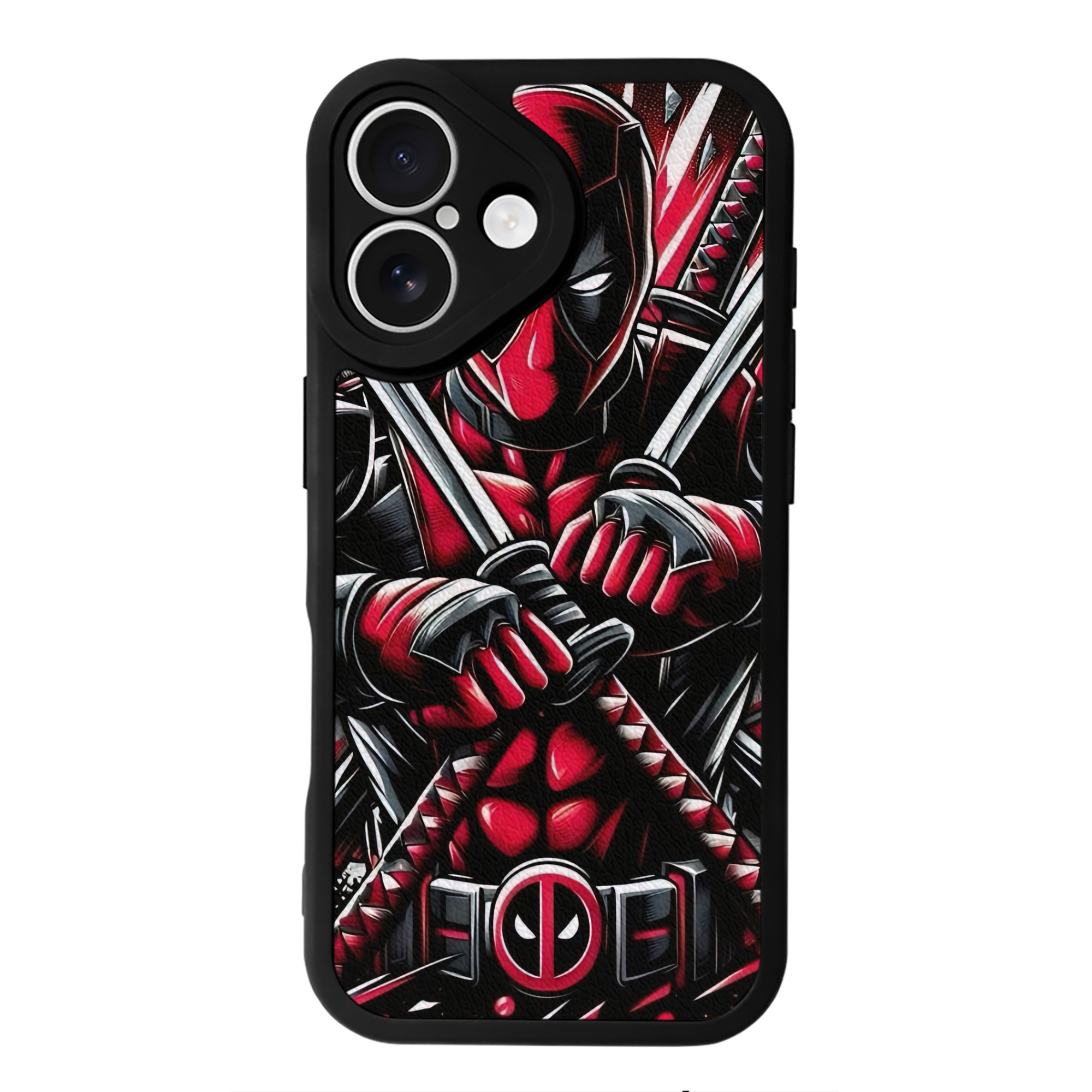 （画像用） Deadpool デッドプール 【iPhone 16シリーズ対応】シリコンスマホケース（レザー調） 材質：シリコン